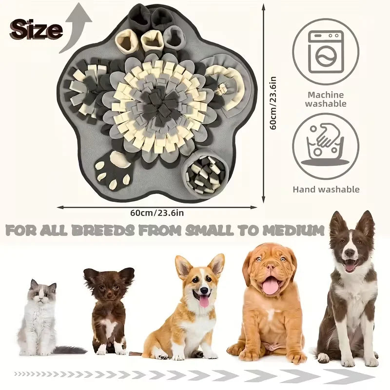 Interactive Dog Snuffle Mat – Slow Feeder & Foraging Toy