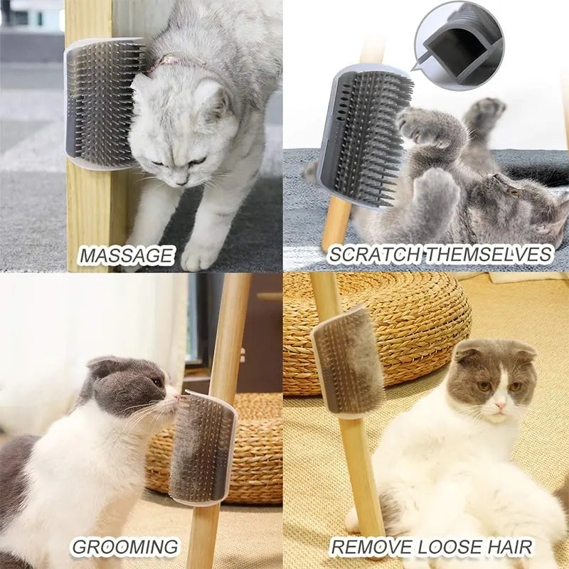Self-Grooming Cat Corner Brush