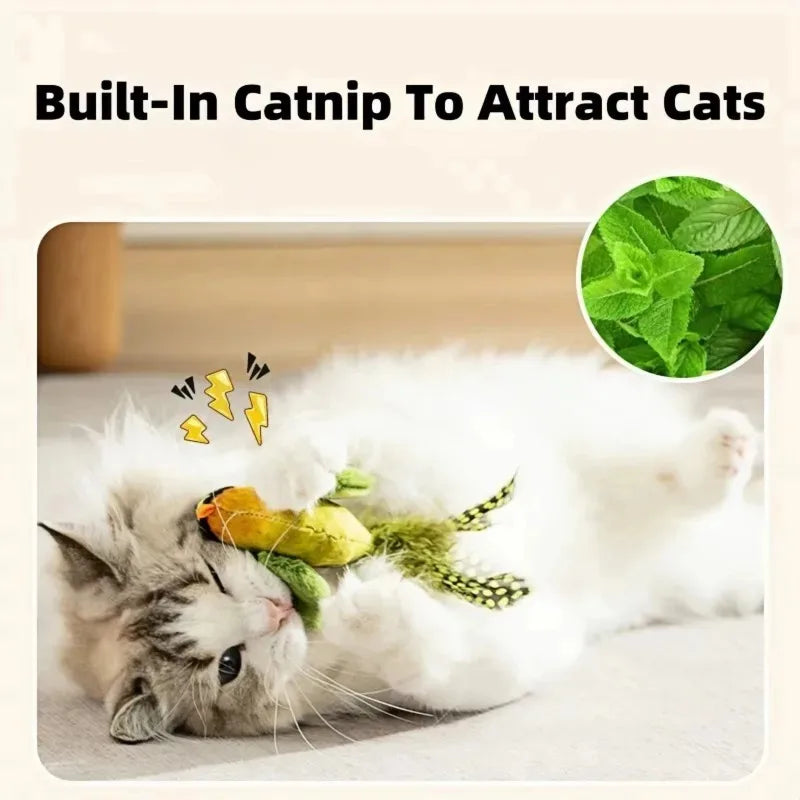 Sound-Activated Bird Cat Toy – Elastic Hanging Play Toy