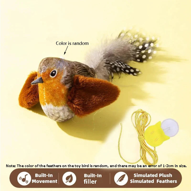 Sound-Activated Bird Cat Toy – Elastic Hanging Play Toy
