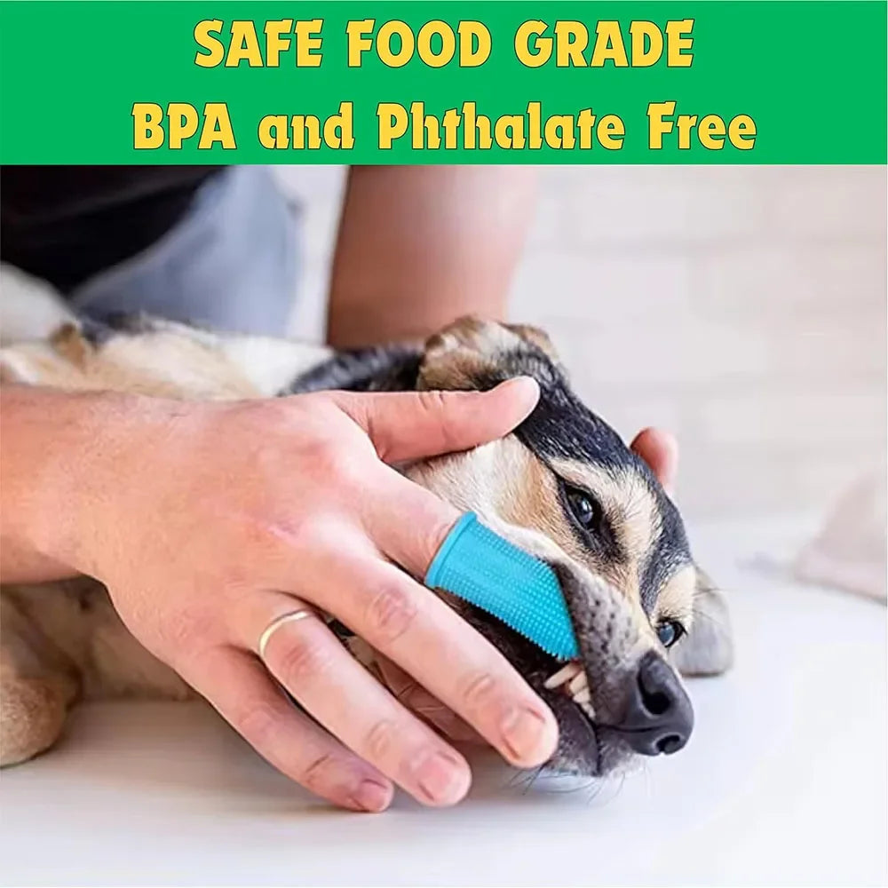 Soft Silicone Finger Toothbrush for Dogs & Cats