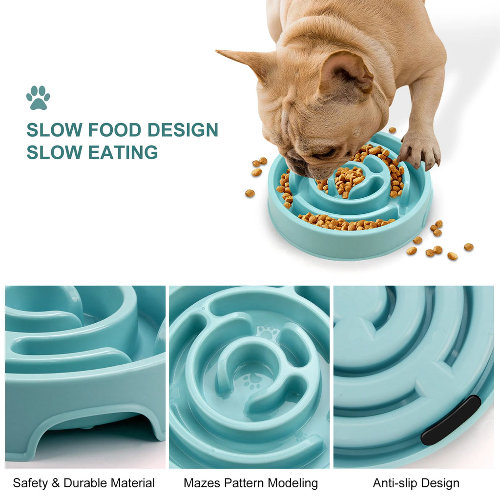 Slow Feeder Dog Bowl – Non-Slip Healthy Eating Design