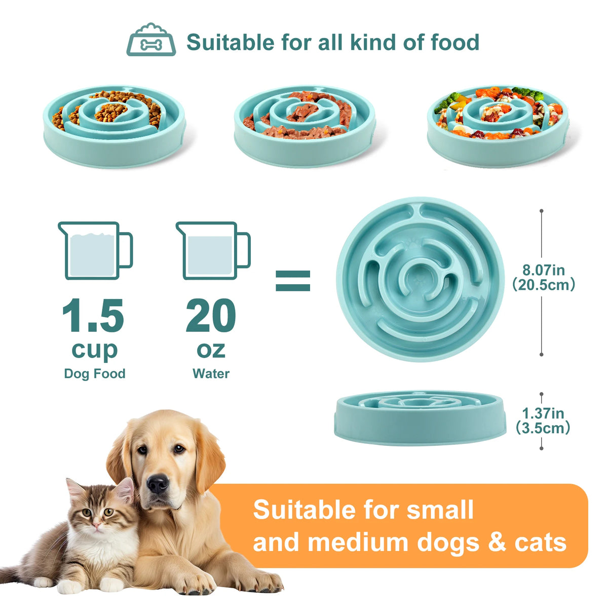 Slow Feeder Dog Bowl – Non-Slip Healthy Eating Design
