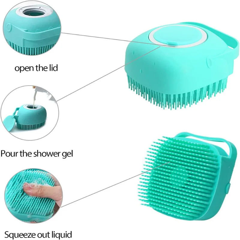 Silicone Pet Bath & Shampoo Brush