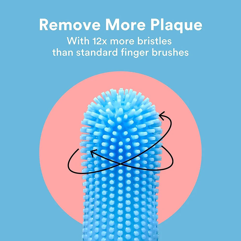 Soft Silicone Finger Toothbrush for Dogs & Cats