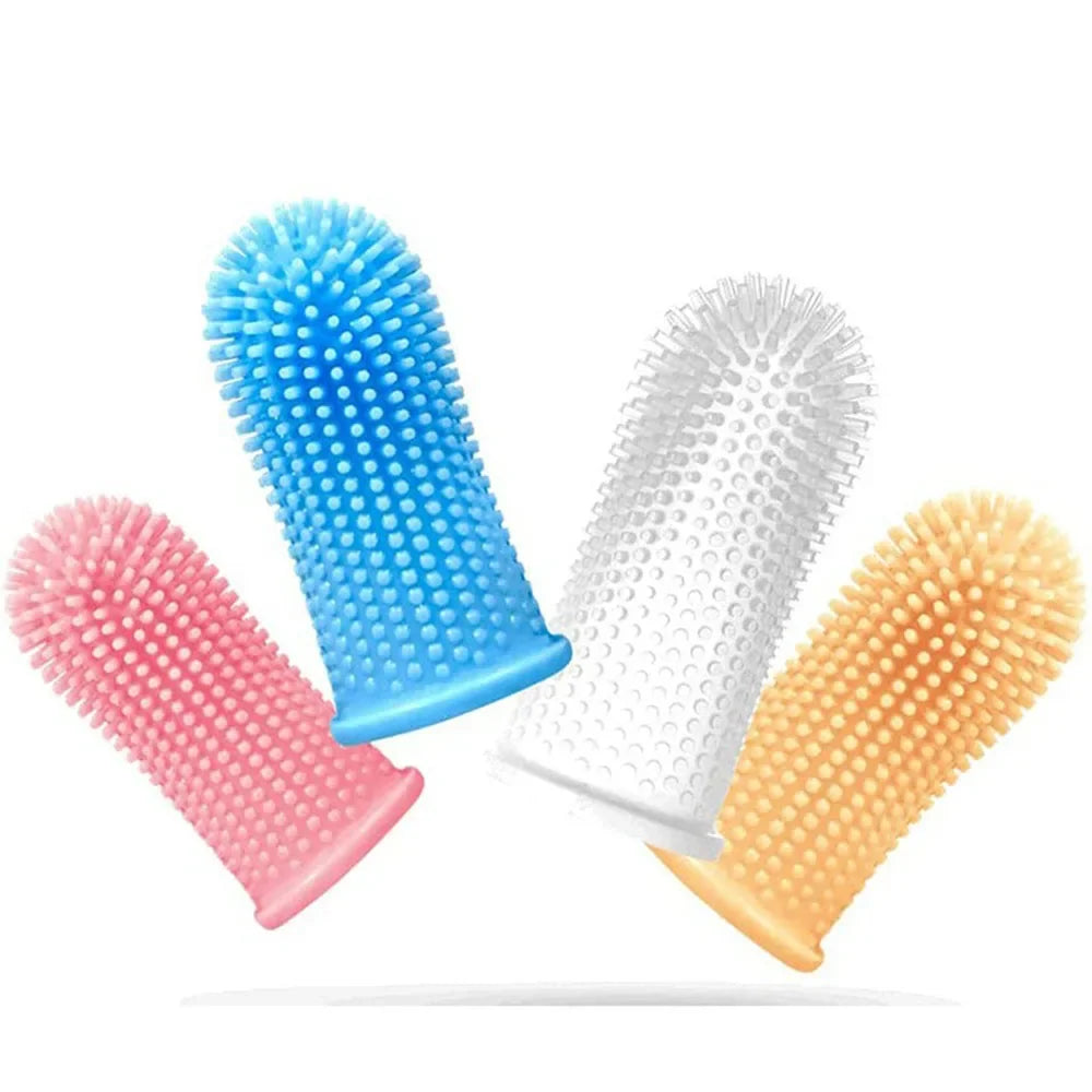 Soft Silicone Finger Toothbrush for Dogs & Cats