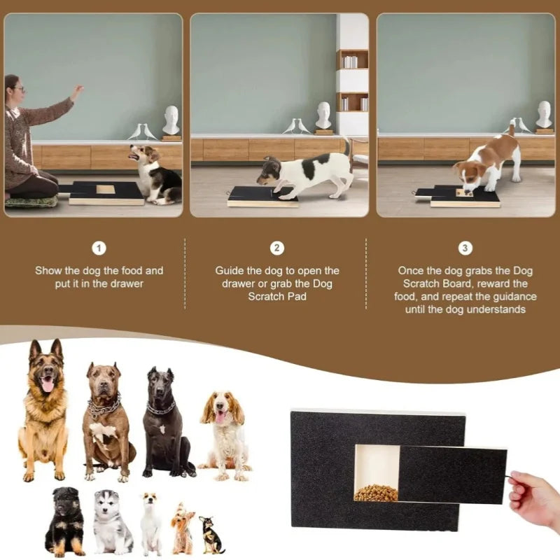 Dog Nail Scratch Board with Hidden Treat Box