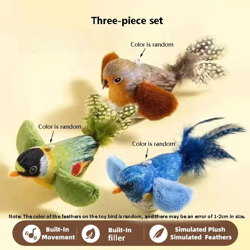 Sound-Activated Bird Cat Toy – Elastic Hanging Play Toy
