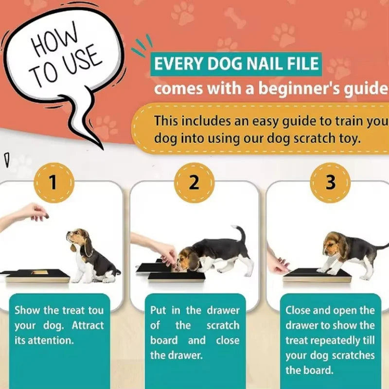 Dog Nail Scratch Board with Hidden Treat Box