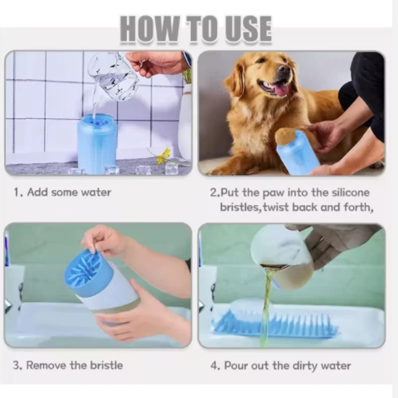 Portable Dog Paw Cleaner for Muddy Walks