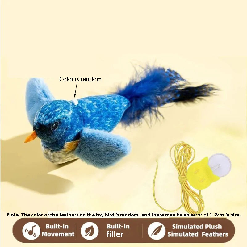 Sound-Activated Bird Cat Toy – Elastic Hanging Play Toy