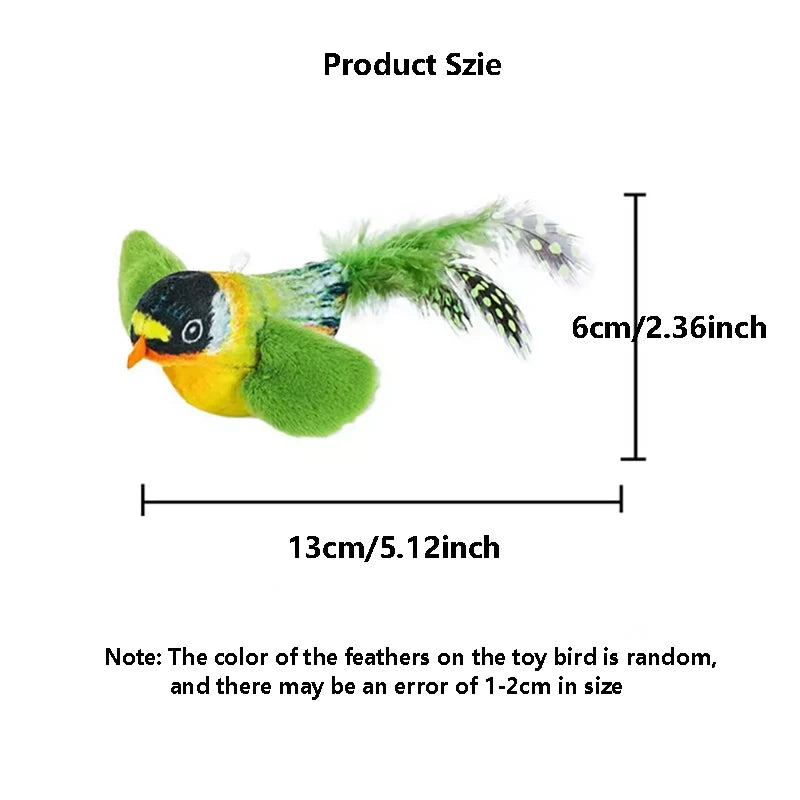 Sound-Activated Bird Cat Toy – Elastic Hanging Play Toy