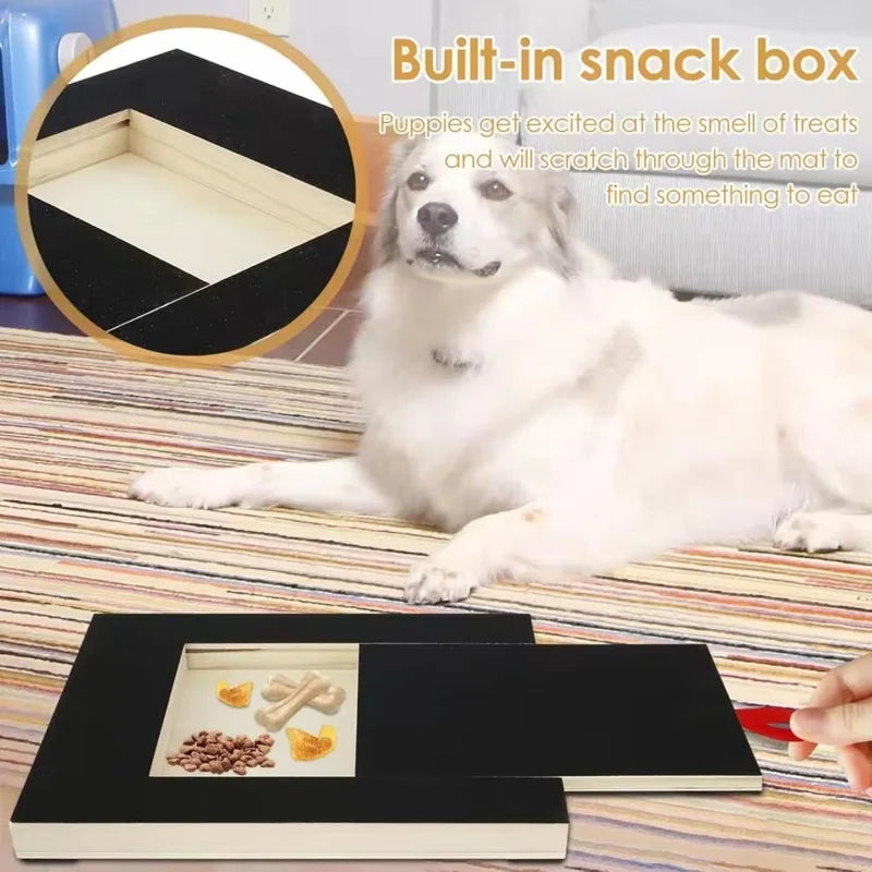 Dog Nail Scratch Board with Hidden Treat Box